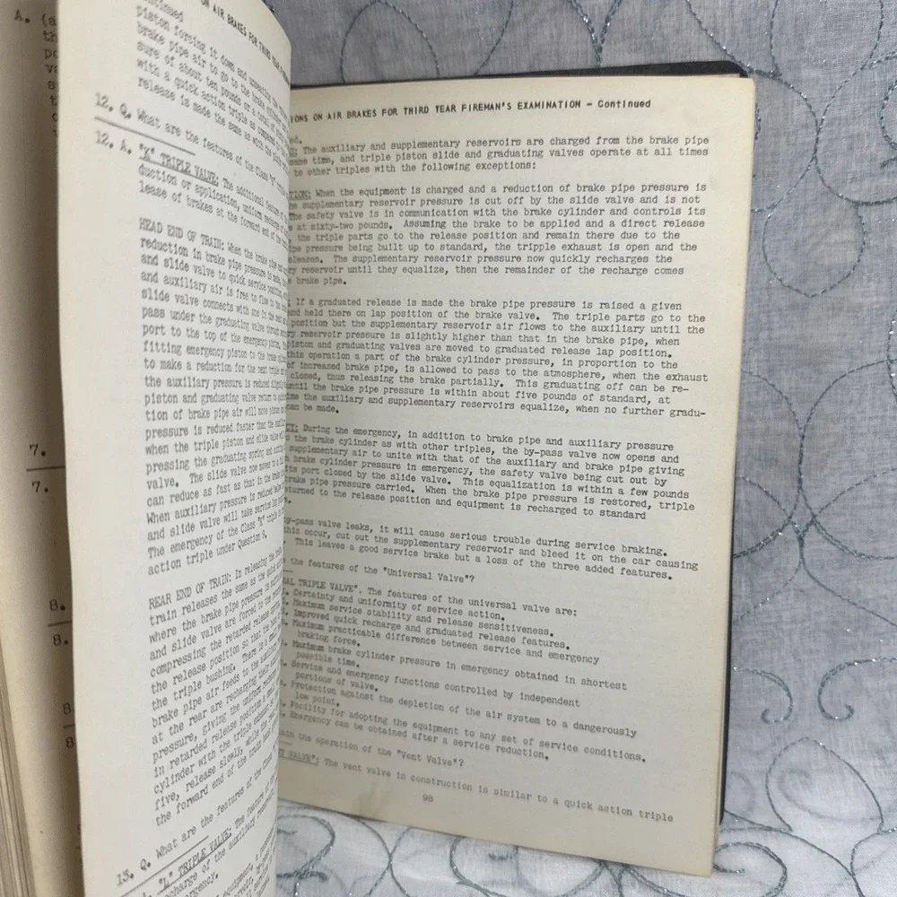 1941 Engineers And Fireman's Manual With Study‎ Guide